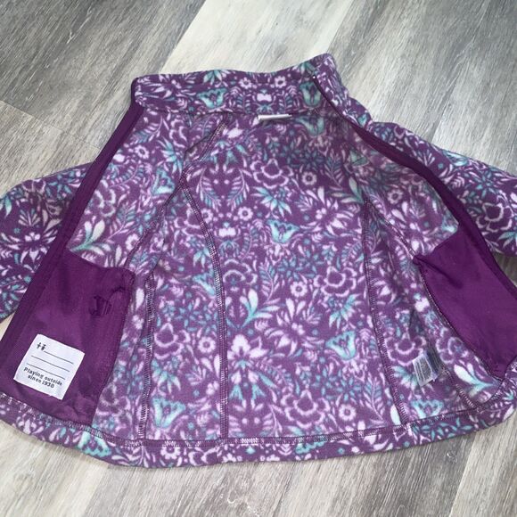 Columbia "Benton Springs II" GIRLS Purple Floral Fleece Full Zip  Jacket xs - Picture 4 of 8